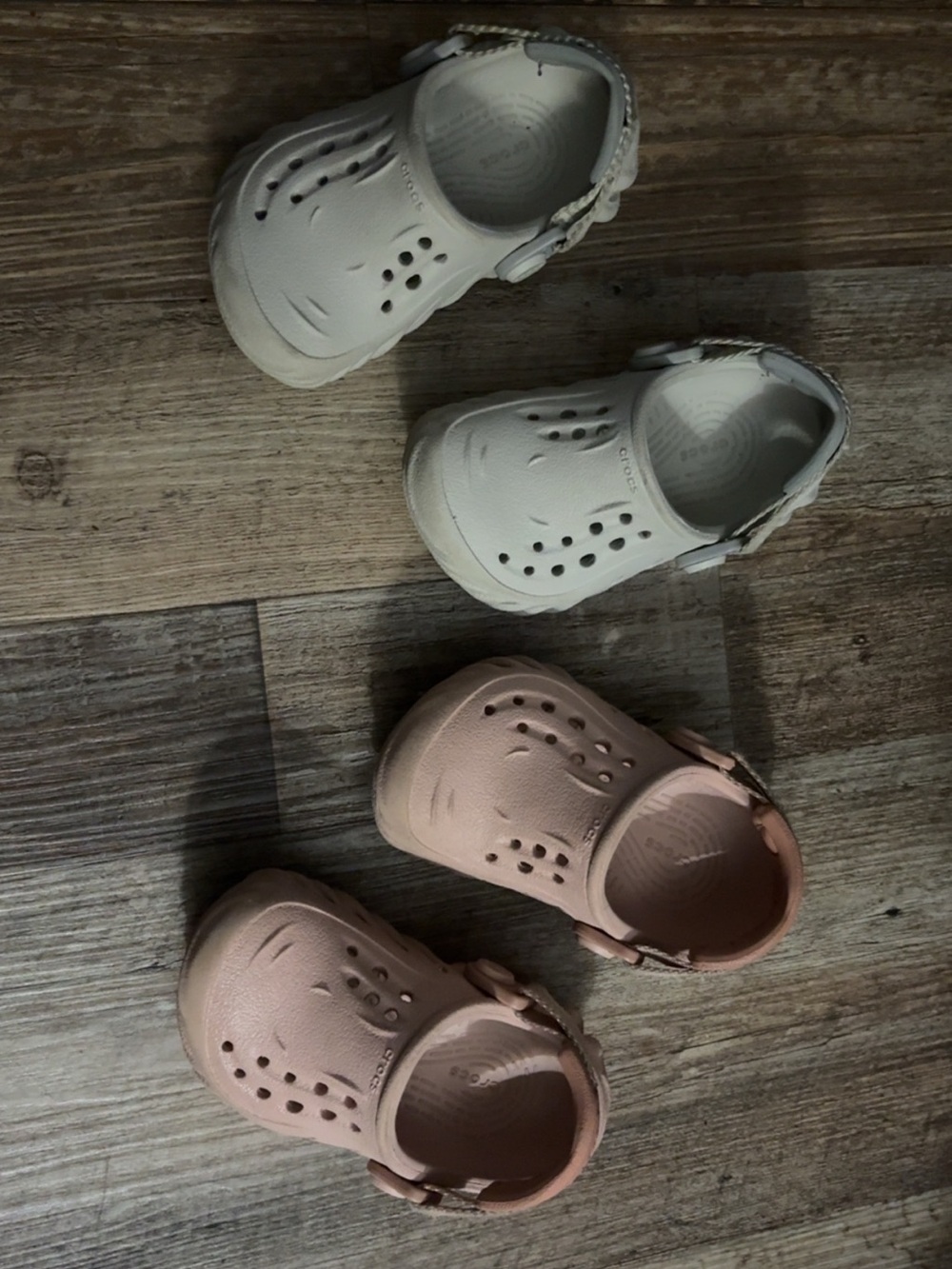 Toddler echo crocs  - Pink and gray
